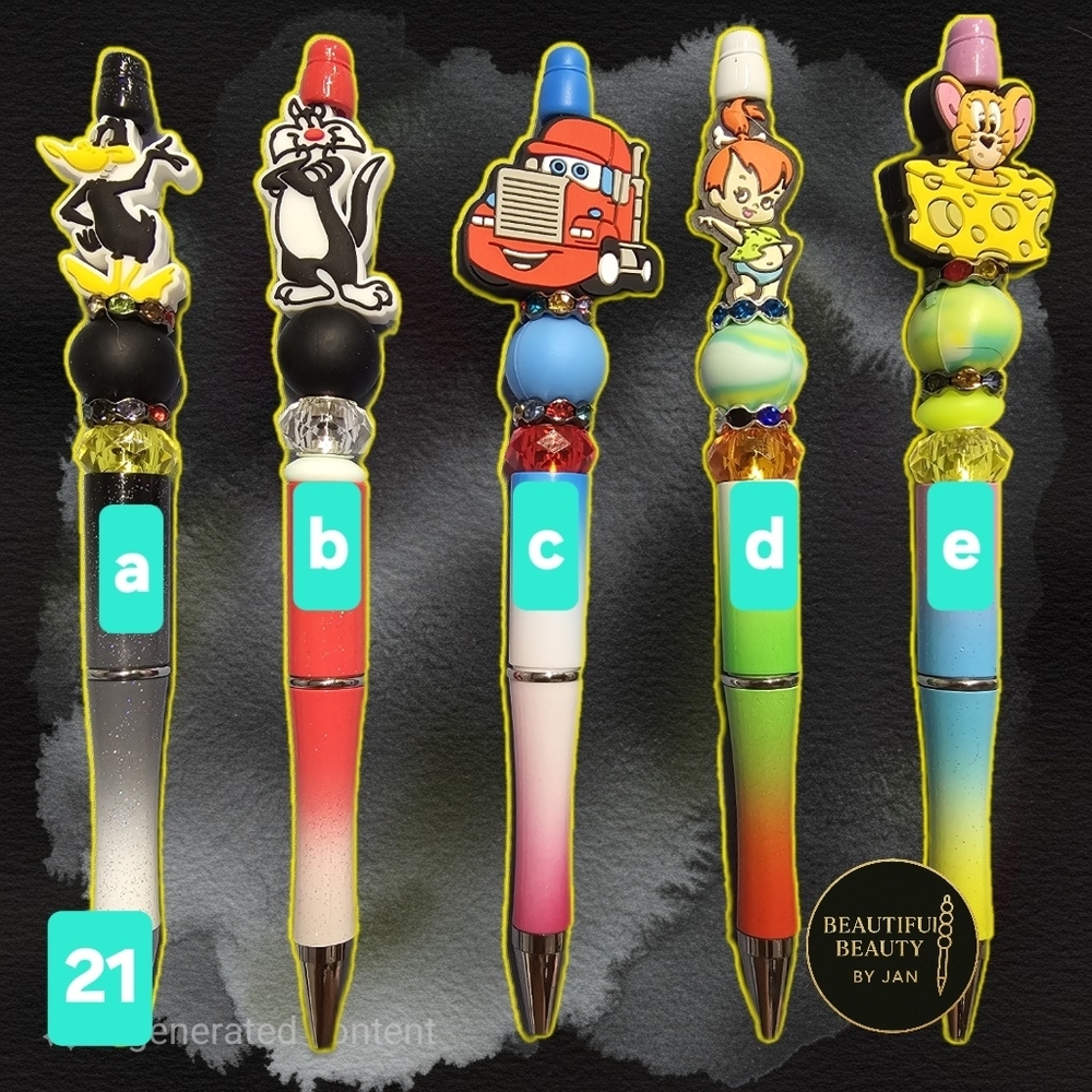 Colorful Cartoon Character Pens